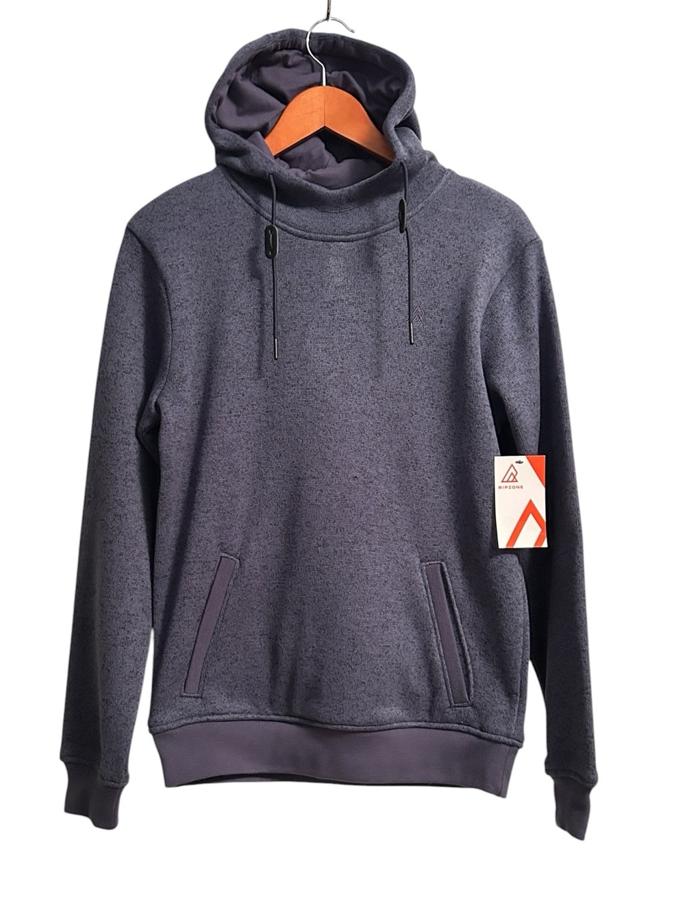 Ripzone Cliff Blue Hooded Fleece Pullover Hoodie